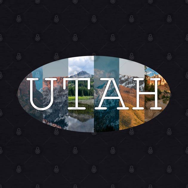 Utah Mountains sticker, face mask, shirt by stermitkermit